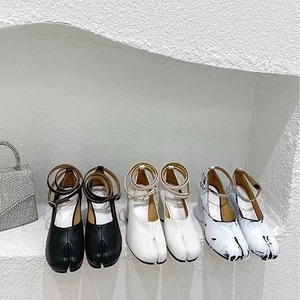 Women's Split-Toe Pig Hoof Shoes Ladies <b>Block</b> Heel Pumps Elastic Band Niche-Designed Horseshoe Quality High Heels - Product Image 4