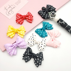 51181 新しい大型50 * 38mmアクリル水玉模様の弓型ストレートホールビーズDIY樹脂アクセサリー携帯電話チェーン通しビーズペン - Product Image 5