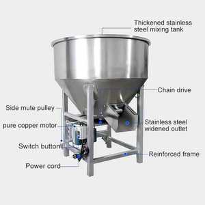 New 200kg Animal <strong>Feed</strong> Mill Mixer Stainless Steel Farm Poultry <strong>Chicken</strong> Fish <strong>Feed</strong> Grinder Machine Fish Poultry <strong>Chicken</strong> <strong>Feed</strong> Mixer - Product Image 2