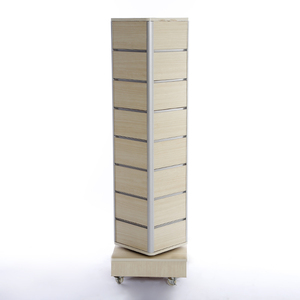 Yiwu Chaud quatre rotatif et amovible en bois présentoir avec roues - Product Image 1