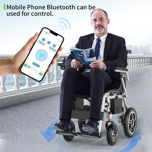 Silla de ruedas eléctrica automática inteligente de lujo portátil ligera con batería de litio para discapacitados o ancianos - Product Image 2