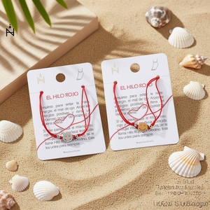 Bracelet de cheville en acier inoxydable avec charme en fil rouge pour femmes, amulette porte-bonheur, bijoux à la mode - Product Image 3