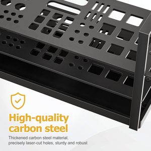 Organizador de Herramientas Eléctricas de Alta Resistencia para Montar en la Pared, Estante de Almacenamiento de Metal y Hierro para Destornilladores, Martillos, Alicates, para Garaje, Taller, Fábrica - Product Image 5