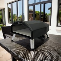 Four à pizza portable au gaz de 16 pouces en acier inoxydable pour la cuisson en extérieur