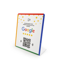 Tarjeta de Visita Programable con Código QR Impreso, Material Plástico, Chip NFC 213 215 216, Mini Etiqueta 13.56MHz, Soporte para Reseñas de Google