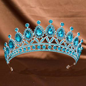 Tiara de Novia de Lujo con Diseño Nuevo <span class=keywords><strong>2022</strong></span>, Chapada en Oro, Corona para el Día de San Valentín con Cristales y Diamantes de Imitación, 16 cm, Accesorios para Niñas - Product Image 5