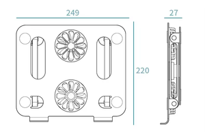 Adjustable Aluminum Laptop <b>Stand</b> with Cooling Fans Portable Foldable Ergonomic Design Wholesale Cheap Price New Product - Product Image 5