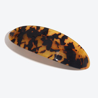 Épingle à cheveux en acétate personnalisée de forme ovale classique de luxe YJL, élégante pince à cheveux pour femmes, motif léopard rétro, pince à cheveux tendance