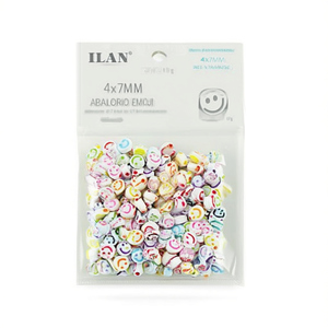 Cuentas de Emojis Ilan 4x7mm Cara Sonriente 17g Surtido - Product Image 2