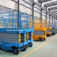 Plateforme élévatrice mobile électrique à ciseaux CE ISO, capacité 500 kg - 1500 kg, petite taille, pour la location et la construction