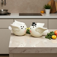 Ensemble salière et poivrière en céramique Love Birds Décorations de mariage et cadeaux de remerciement
