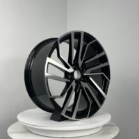 Jantes en alliage de style exécutif de 19 pouces, 5x112 PCD ET 30 CB 66.6, finition noire canon de fusil usinée, pour Audi A6 VW Passat berline