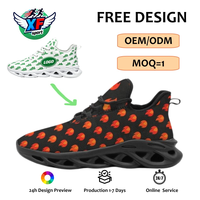 Chaussures de marche décontractées pour hommes avec logo personnalisé, motif de flammes stylisé, respirantes, en mesh, légères, pour le basketball