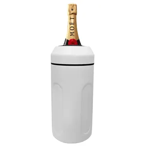 Refroidisseur de bouteille de vin de Champagne Portable de 750ml refroidisseur de bouteille de vin en acier inoxydable garder votre vin réfrigéré jusqu'à 8 heures sans glace
