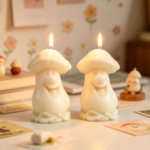 Mushroom <b>Candle</b> <b>Mold</b> Custom Shape Transparent White DIY Ornament Decoration <b>Mold</b> For <b>Candle</b> Making - Product Image 2