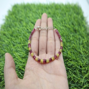 AAA+ Quality Natural Multi Sapphire Loose <b>Bracelet</b> Rondelle Cut Per Gram Christian Religious Stone Beads <b>Bracelets</b> - Product Image 2