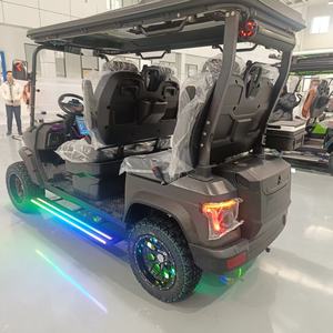Voiturette de golf électrique tout-terrain 5-6 places avec éclairage LED, batterie au lithium, châssis en acier haute résistance surélevé, autonomie de 70-90 km - Product Image 5
