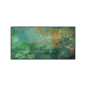 Tableau mural sur toile vertical abstrait minimaliste contemporain Wabi Sabi, nature morte peinte à la main pour la décoration intérieure et les galeries - Product Image 5
