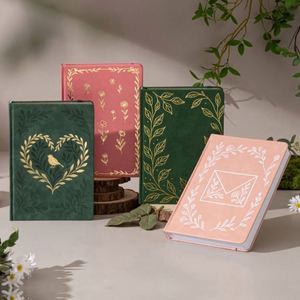 Carnet de dessin A5 à couverture rigide, design élégant, portable, série créative fleurs et oiseaux, best-seller international - Product Image 4