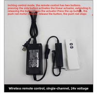 Moteur à tige de poussée électrique 12V/24V CC avec télécommande sans fil et contrôleur de levage, adaptateur secteur inclus