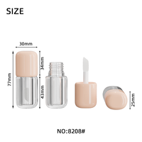 Tube de gloss à lèvres Jinze 4 ml, carré, luxueux, transparent, personnalisé, pour emballages de cosmétiques et crèmes