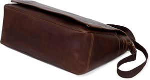 17.5 Inch Premium Genuine Leather Laptop Messenger <b>Bag</b> Handmade Vintage Briefcase Satchel for <b>Men</b> Women <b>Crossbody</b> Shoulder - Product Image 6