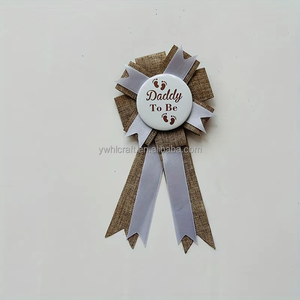 Rubans de récompense personnalisés HL Creation avec badges épinglables OEM ODM motif Future Maman pour fêtes de révélation du sexe et célébrations - Product Image 4