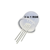 WS2812B 12mm 3 en 1 RGB Pleine couleur Diffusion ronde Tête 60 degrés Pixel adressable Diode LED traversante 800kbps pour guirlande lumineuse LED