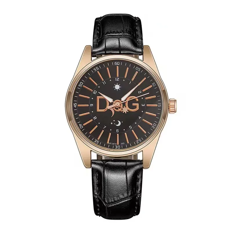 Sun and moon pointer quartz watch leisure all strap men's watch