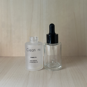 Flacon compte-gouttes rectangulaire en verre transparent givré blanc de 15 ml et 30 ml pour parfum, huile, sérum - Product Image 6