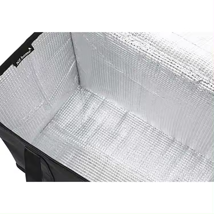 Eco-friendly Reusable non woven lunch bag, Customized logo printed folding grocery tote food delivery insulated cooler bag