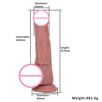 Dildo réaliste imperméable avec base à ventouse puissante, en matériau vert, de haute qualité, jouet sexuel portable pour adultes