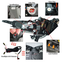 Phares pour Nissan Fairlady Z 370z Z34 2009-2021, version complète RGB/LED, noir mat et chrome argenté, clignotants dynamiques DRL