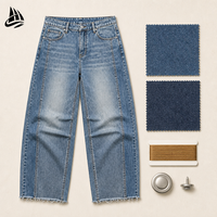 QIFAN Jeans de travail bleus délavés pour hommes, style charpentier, double genouillère, fabricant OEM ODM