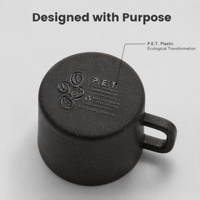Tasses à café réutilisables écologiques en plastique recyclé à partir de grains de café, 200 ml, avec logo personnalisé, qualité alimentaire, réduction de 61 g de CO2