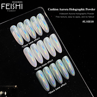 Poudre de pigment chromée de luxe pour nail art, effet miroir magique holographique