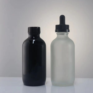 Salida de fábrica 120ml ámbar negro mate blanco <span class=keywords><strong>Boston</strong></span> botella de vidrio redonda 22-400 con tapa cuentagotas - Product Image 6