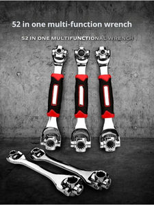Multifunction Tiger Wrench 52 in 1 Tools <b>Socket</b> Works with Spline Bolts Torx 360 Deg 6-Point Universial Furniture Car Repair - Product Image 2