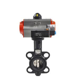 COVNA B2Bliquidación Venta DN80 Válvula de mariposa de hierro fundido PN16 EPDM Asiento de goma Actuado neumático bidireccional - Product Image 1