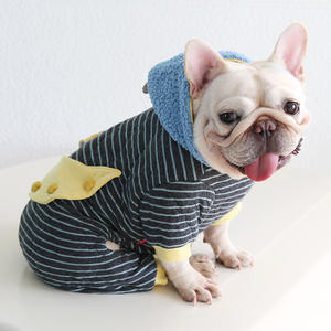 Lindo nuevo Fadou Moon Boat invierno rayas algodón clásicos pijamas acolchados todo-fósforo Fat Bago <span class=keywords><strong>Koki</strong></span> ropa para perros - Product Image 1
