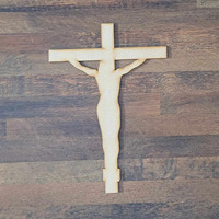 Décoration religieuse catholique chrétienne, grand Christ sur croix, forme en MDF, 10-60 cm
