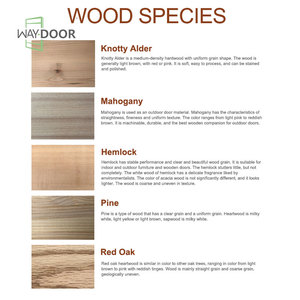 Cửa xoay gỗ tự nhiên cao cấp cho nhà ở, cửa ra vào an ninh ngoại thất, gỗ mahogany, gỗ sồi nguyên khối - Product Image 6