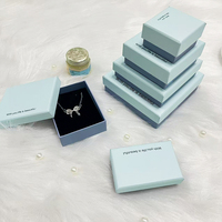 Coffret de bijoux de luxe ZXF avec logo imprimé, comprenant boucles d'oreilles, pendentif, carte et boîte d'emballage, idéal pour un cadeau, avec sac en papier