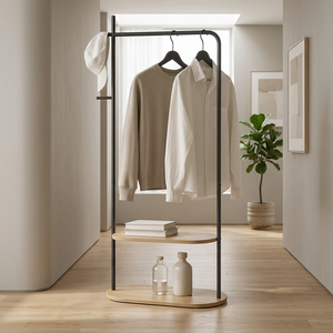Perchero de tela para entrada, organizador que ahorra espacio, elegante, sencillo y funcional, modelo fabricado en Taiwán - Product Image 2
