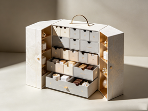 Customizable Sage Green &amp; Gold Foil <strong>Advent</strong> <strong>Calendar</strong> <strong>Box</strong>, Premium Fold-Out Christmas <strong>Calendar</strong> Packaging - Product Image 3