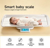 Pèse-bébé numérique pour la mesure de la taille et du poids, écran LED, design séparé, pèse-bébé rechargeable pour nouveau-né