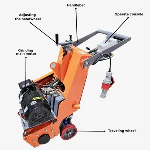 Fornecimento de fábrica 9kw 220v mão push fresadora de concreto elétrica fresadora de estradas Fresadora de concreto