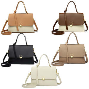 Sac à bandoulière pour femme en cuir, nouveau design 2026, avec fermoir tendance et couleurs contrastées, sac à main pour femme - Product Image 6