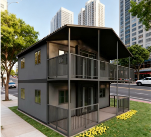 20-Foot mở rộng gấp container nhà 72 Mét vuông biệt thự sử dụng midcentury thiết kế hiện đại thoáng khí thân thiện với môi thép - Product Image 1