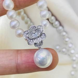 31284 Accessoires de perles DIY, pendentif en argent S925, support vide, boucle de pendentif tendance avec perles de 10-13 mm, apprêts de bijoux, taille 4 mm - Product Image 1